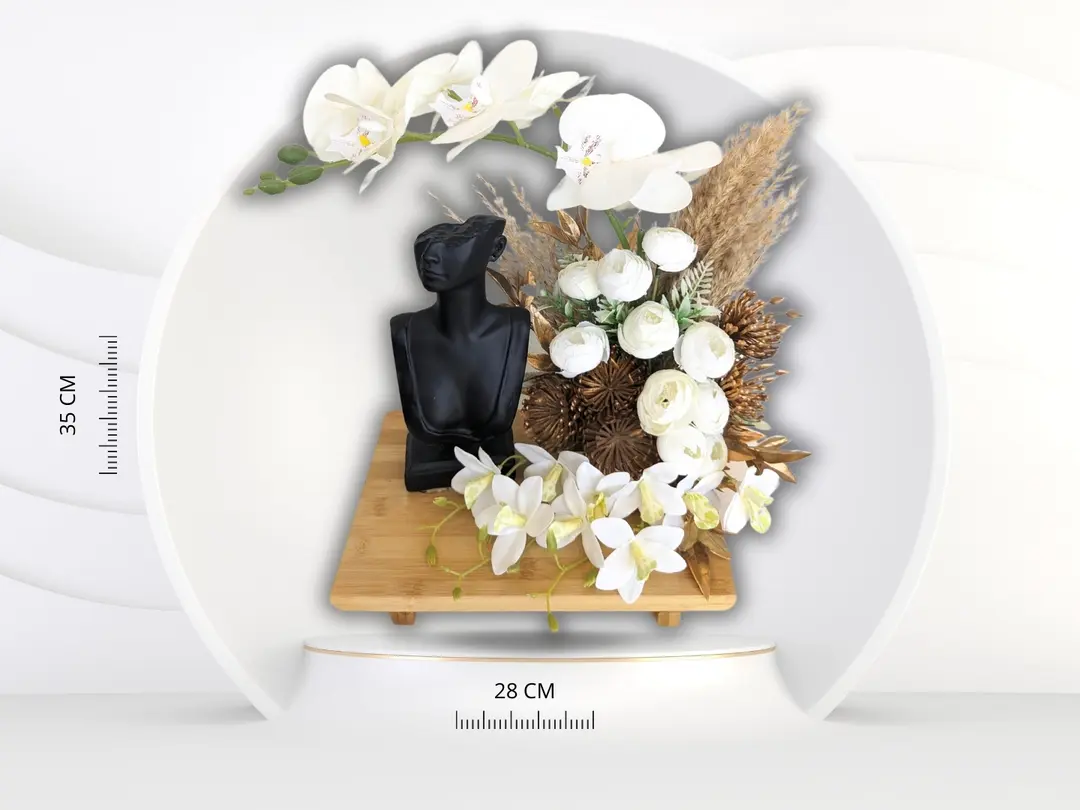 Elegant Wooden Stand with Necklace Holder